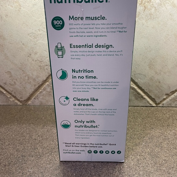 🆕 Nutribullet PRO 900 Watts, Champagne Color - Picture 6 of 7